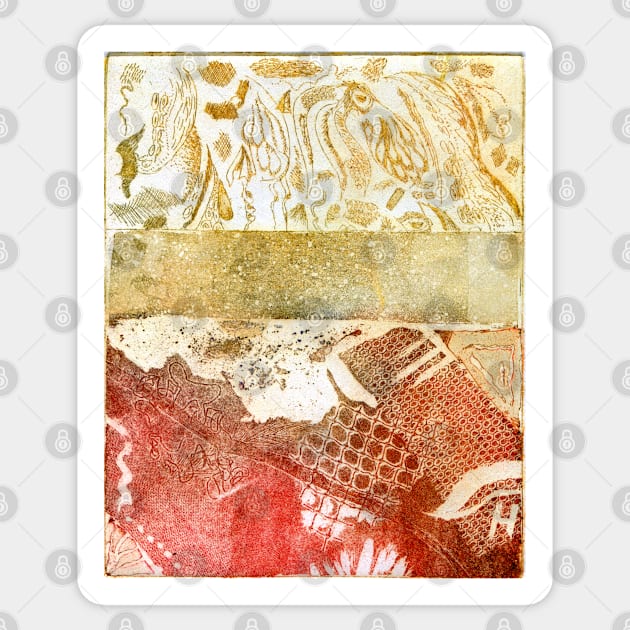 Metal Etched Print Under the Sea 2 Sticker by Heatherian